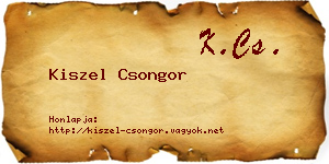 Kiszel Csongor névjegykártya