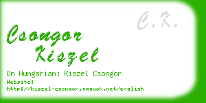 csongor kiszel business card